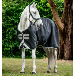 Capa Horseware Amigo Bravo 12 50g Turnout Preto / cinza titânio / prata