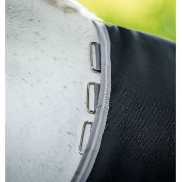 Capa Horseware Amigo Bravo 12 50g Turnout Preto / cinza titânio / prata Capa Horseware Amigo Bravo 12 50g Turnout Preto / cinza titânio / prata