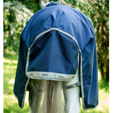 Capa Horseware Amigo Bravo 12 Original 100g Marinho / cinza titânio / prata Azul-marinho Capa Horseware Amigo Bravo 12 Original 100g Marinho / cinza titânio / prata Azul-marinho