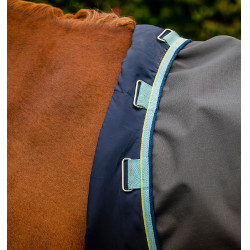Capa Horseware Amigo Hero Ripstop Turnout forrada com polar 50g Cinza shadow / haze / marine Cinzento