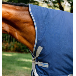 Cobertura Horseware Rhino Wug Vari-Layer 450g Preto / cinza titânio / azul clássico