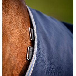 Cobertura Horseware Rhino Plus Vari-Layer 450g Preto / cinza titânio / azul clássico