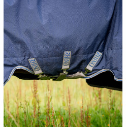 Cobertura Horseware Rhino Plus Vari-Layer 450g Preto / cinza titânio / azul clássico