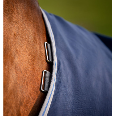 Cobertura Horseware Rhino Plus Vari-Layer 250g Preto / cinza titânio / azul clássico