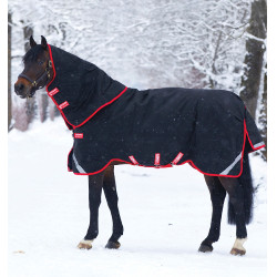 Cobertura Horseware Rambo Supreme Turnout Vari-layer 1680D 450g Preto / vermelho