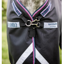 Cobertura Horseware Rambo Supreme Turnout Vari-layer 1680D 250g Marinho / bordô Azul