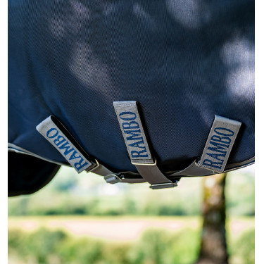 Cobertura Horseware Rambo Supreme Turnout Vari-layer 1680D 250g Marinho / tempestade / cinza prateado Cobertura Horseware Rambo Supreme Turnout Vari-layer 1680D 250g Marinho / tempestade / cinza prateado