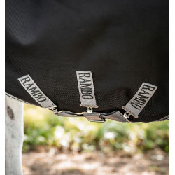 Capa de exterior Horseware Rambo Wug 200g Preto / tempestade / cinza prateado