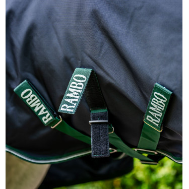 Capa de exterior Horseware Rambo Wug 50g 1000D Marinho / verde caçador / prata Capa de exterior Horseware Rambo Wug 50g 1000D Marinho / verde caçador / prata