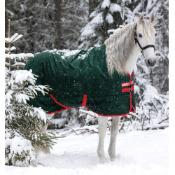 Capa de exterior Horseware Rambo Original 400g Verde / vermelho Capa de exterior Horseware Rambo Original 400g Verde / vermelho