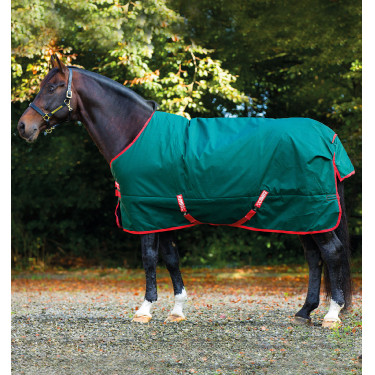 Capa de exterior Horseware Rambo Original 0g Verde / vermelho Capa de exterior Horseware Rambo Original 0g Verde / vermelho