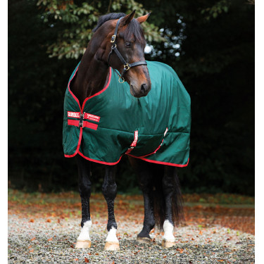 Capa de exterior Horseware Rambo Original 0g Verde / vermelho Capa de exterior Horseware Rambo Original 0g Verde / vermelho