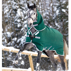Cobertura Horseware Rambo Original com Leg Arches 400g Verde / prata Cobertura Horseware Rambo Original com Leg Arches 400g Verde / prata