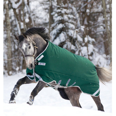 Cobertura Horseware Rambo Original com Leg Arches 400g Verde / prata Cobertura Horseware Rambo Original com Leg Arches 400g Verde / prata