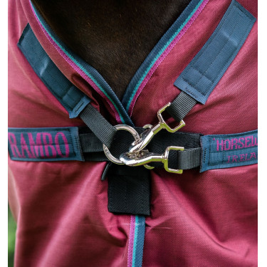Capa Horseware Rambo Original 0g com Leg Arches Bordéus Bordô Capa Horseware Rambo Original 0g com Leg Arches Bordéus Bordô