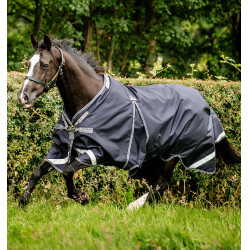 Capa Horseware Rambo® Optimo Turnout 0g 1000D Marinho / tempestade / cinza prateado Azul-marinho