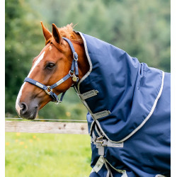 Cobre-pescoço Horseware Amigo® Bravo 12 Original 150g 1200D Marinho / cinza titânio / prata Azul-marinho