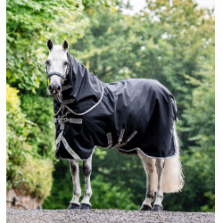 Capa Horseware Amigo® Bravo 12 Plus 400g 1200D Preto / cinza titânio / prata Capa Horseware Amigo® Bravo 12 Plus 400g 1200D Preto / cinza titânio / prata