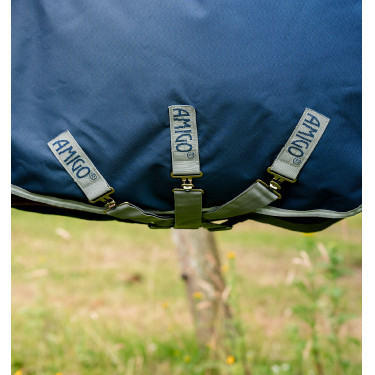 Capa Horseware Amigo® Bravo 12 Plus 400g 1200D Marinho / cinza titânio / prata Capa Horseware Amigo® Bravo 12 Plus 400g 1200D Marinho / cinza titânio / prata
