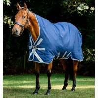 Capa Horseware Rhino Wug Turnout 0g Preto / cinza titânio / azul clássico