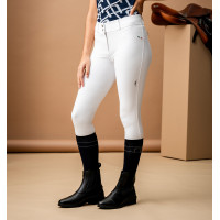 Calça Horseware AA Aria com reforço nos joelhos e cintura média Branco Calça Horseware AA Aria com reforço nos joelhos e cintura média Branco