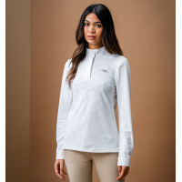 Polo de competição Horseware AA Elena de manga comprida Branco