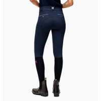 Calça Horseware Newmarket cintura média com grip nos joelhos Marinho / marinho Azul