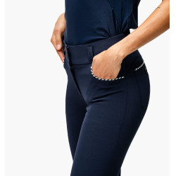 Calça Horseware Newmarket cintura média com grip nos joelhos Marinho / marinho Azul Calça Horseware Newmarket cintura média com grip nos joelhos Marinho / marinho Azul