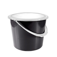Balde de estábulo com tampa Horze Preto