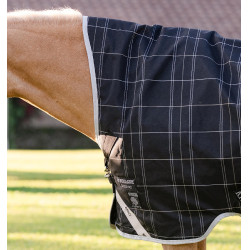Capa Horseware Rhino Wug Pônei Turnout 0g Preto / xadrez branco cinza