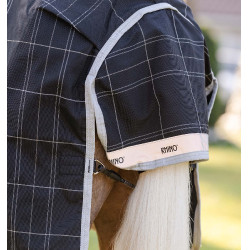 Capa Horseware Rhino Wug Pônei Turnout 0g Preto / xadrez branco cinza