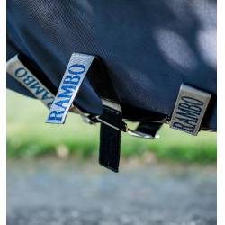 Capa Horseware Rambo 1680D Turnout 0g Marinho / tempestade / cinza prateado Azul-marinho