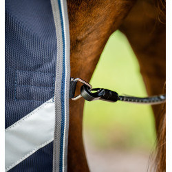 Capa Horseware Rambo 1680D Turnout 0g Marinho / tempestade / cinza prateado Azul-marinho