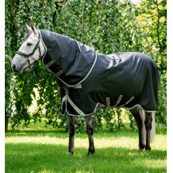 Capa Horseware Amigo 1200D Turnout Plus 50g Preto / cinza titânio / prata Capa Horseware Amigo 1200D Turnout Plus 50g Preto / cinza titânio / prata