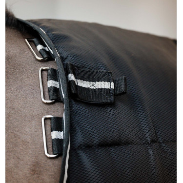 Cobertura de estábulo Horseware Easy-Layer Plus 400g Preto / preto / prata Cobertura de estábulo Horseware Easy-Layer Plus 400g Preto / preto / prata