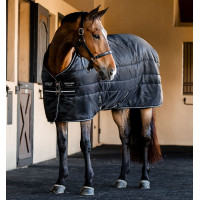 Cobertura de estábulo Horseware Amigo Ripstop Insulator 350g Preto / preto / prata Cobertura de estábulo Horseware Amigo Ripstop Insulator 350g Preto / preto / prata
