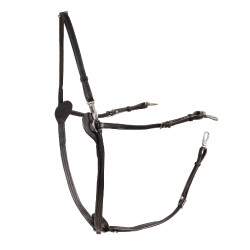 Bricole americana couro Finn-Tack Preto