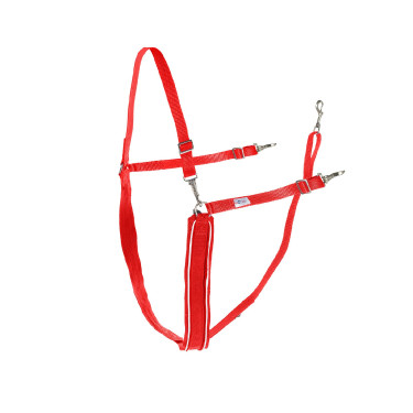 Grande bricole em Y sintética Finn-Tack com debrum Vermelho / branco