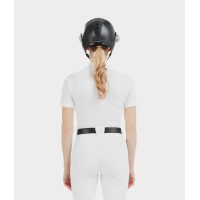 Camisa de competição Aerolight de manga curta Horse Pilot feminina Branco Camisa de competição Aerolight de manga curta Horse Pilot feminina Branco