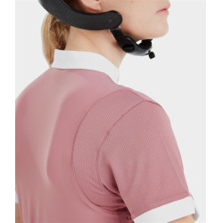 Camisa de competição Aerolight de manga curta Horse Pilot feminina Rosa mesa