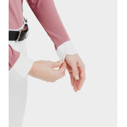 Camisa de competição Aerolight de mangas compridas Horse Pilot feminina Rosa mesa Camisa de competição Aerolight de mangas compridas Horse Pilot feminina Rosa mesa