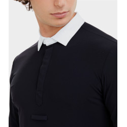 Camisa de competição Aerolight de mangas compridas Horse Pilot para homem Noite escura Preto