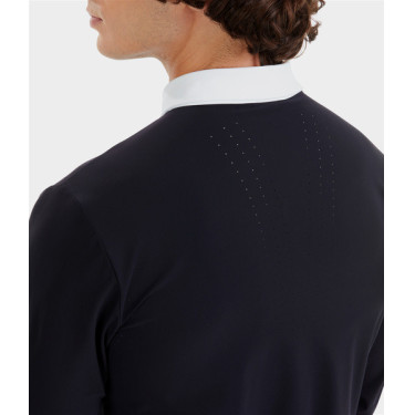 Camisa de competição Aerolight de mangas compridas Horse Pilot para homem Noite escura Preto