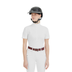 Camisa de competição Monica Horse Pilot de manga curta feminina