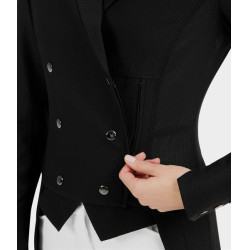 Frac longo de tela Horse Pilot feminino Preto