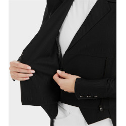 Frac longo de tela Horse Pilot feminino Preto