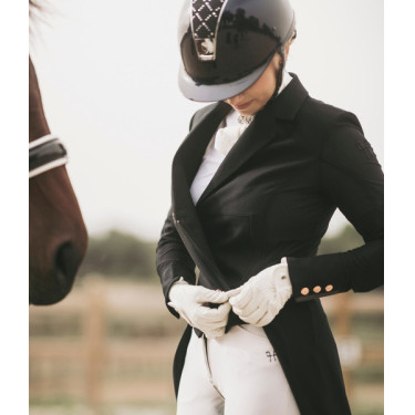 Frac longo de tela Horse Pilot feminino Frac longo de tela Horse Pilot feminino