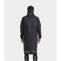 Impermeável longo Raintech Horse Pilot masculino Preto