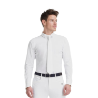 Camisa de competição Aerolight de mangas compridas para homem Horse Pilot Branco