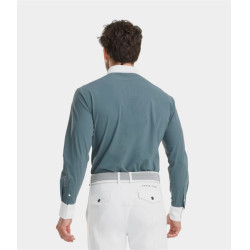 Camisa de competição Aerolight de mangas compridas para homem Horse Pilot Azul nublado
